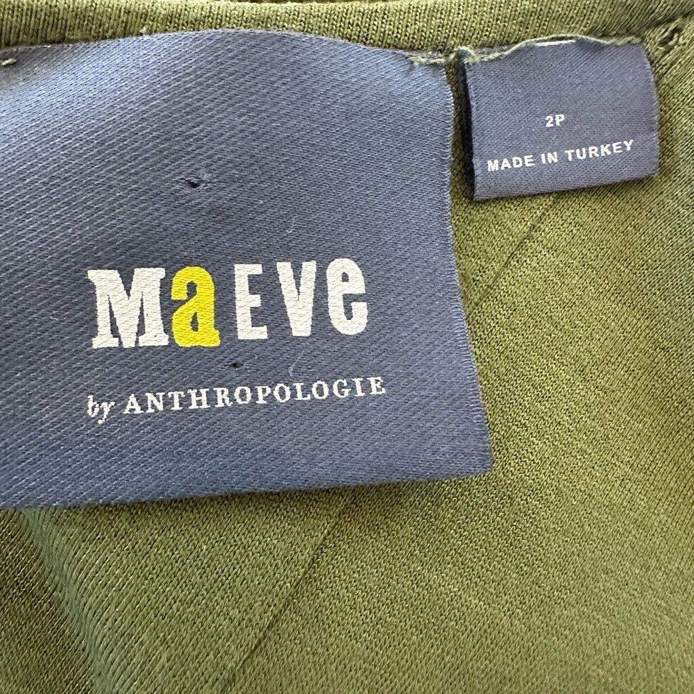 Anthropologie Maeve Moss Green Corset Dress - Picture 10 of 11